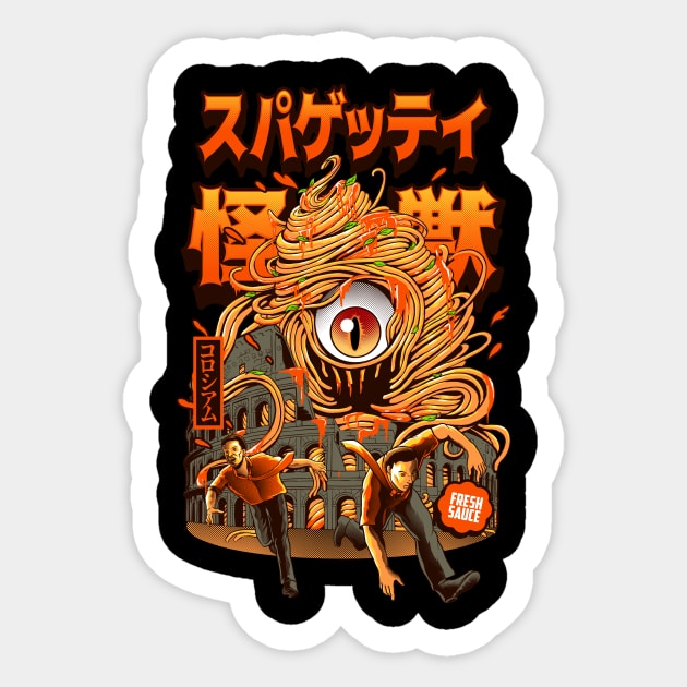 Spaghetti Kaiju Sticker by iqbalgarint